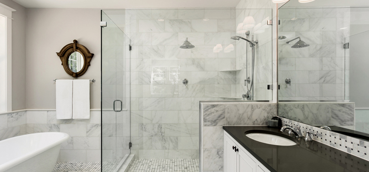 bathroom shower door installation in Naples